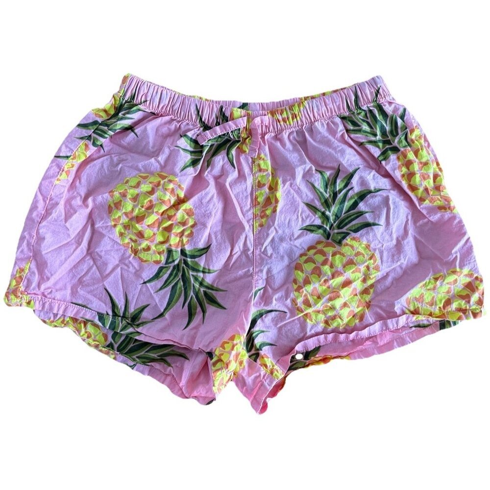 The Cats‎ Pajamas XS PJ Lounge Shorts Lightweight 100% Cotton Pineapple Beach